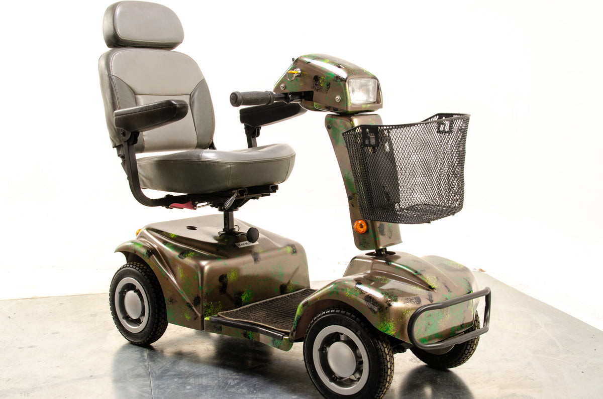 Rascal 388XL All-Terrain Used Electric Mobility Scooter 6mph Road Pavement Suspension Custom Camo