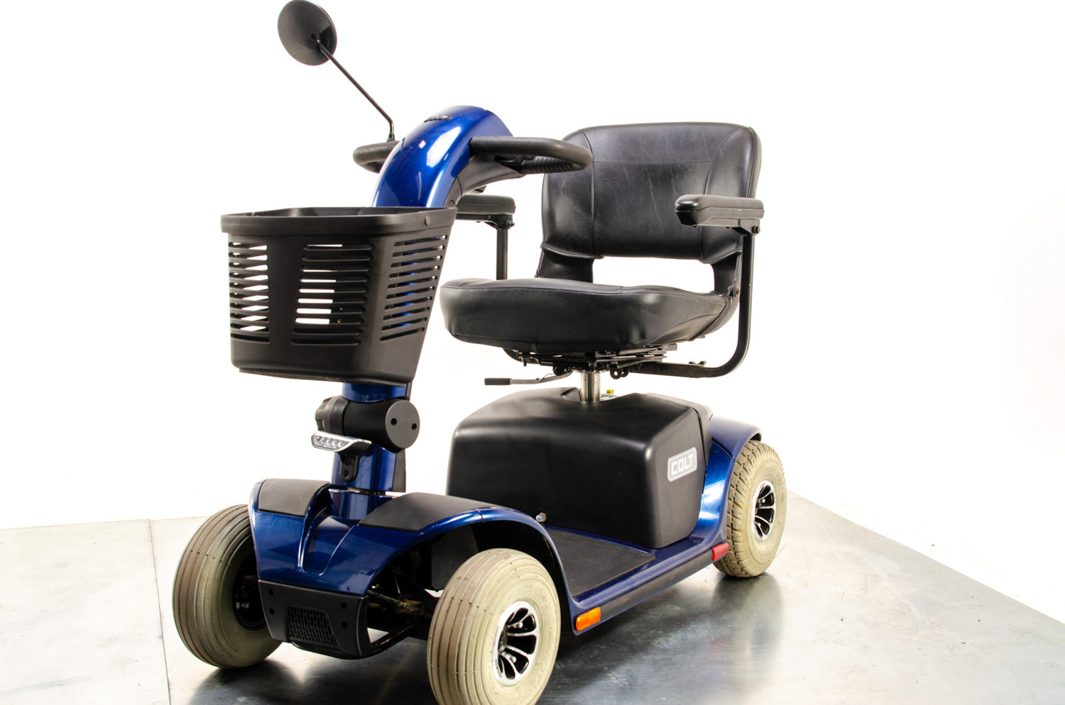 Pride Colt Plus 4mph Mid Size Transportable Mobility Boot Scooter Blue 13621