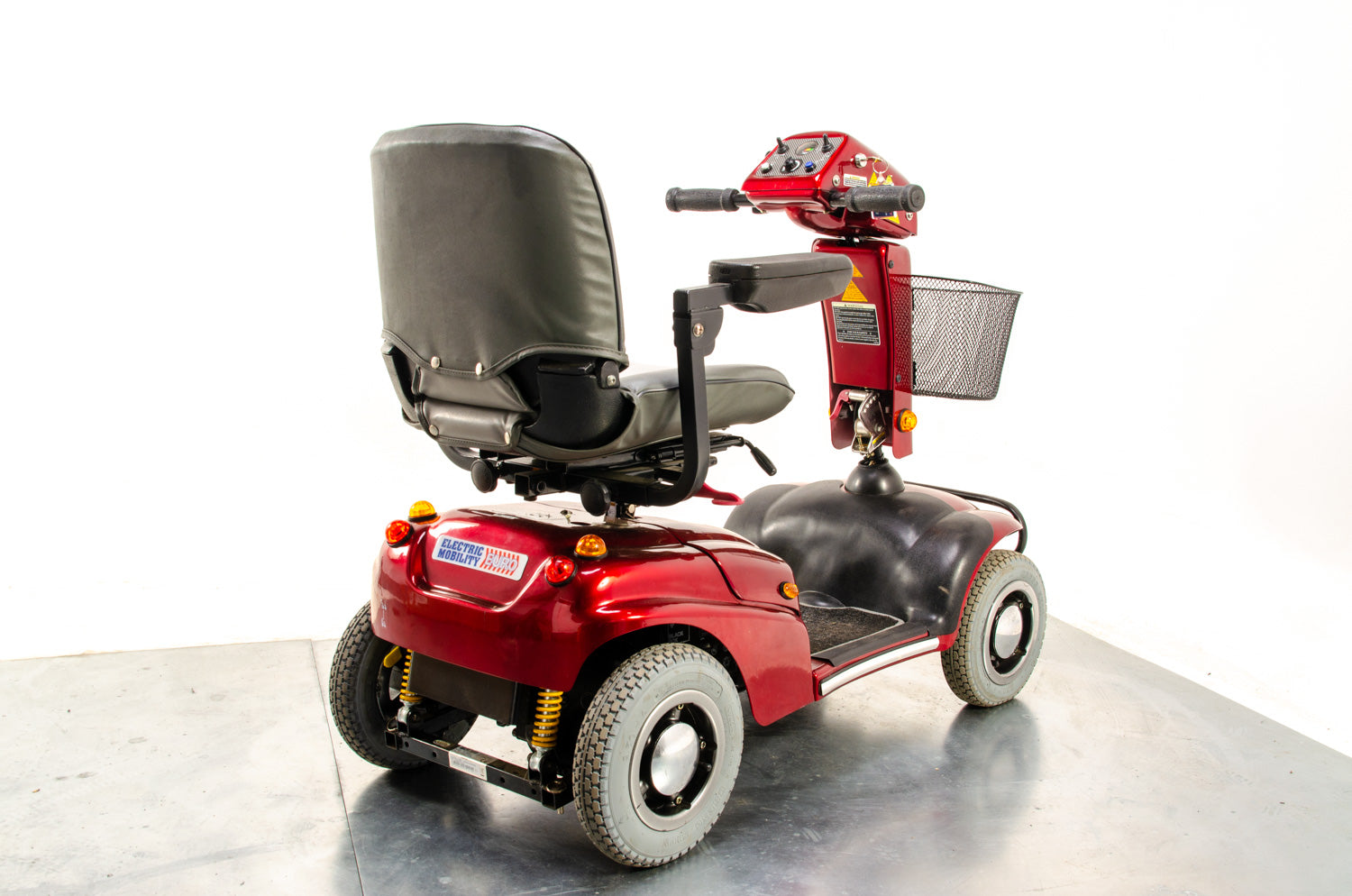 Rascal 388 All-Terrain Used Electric Mobility Scooter 6mph Road Pavement Suspension Red 03687