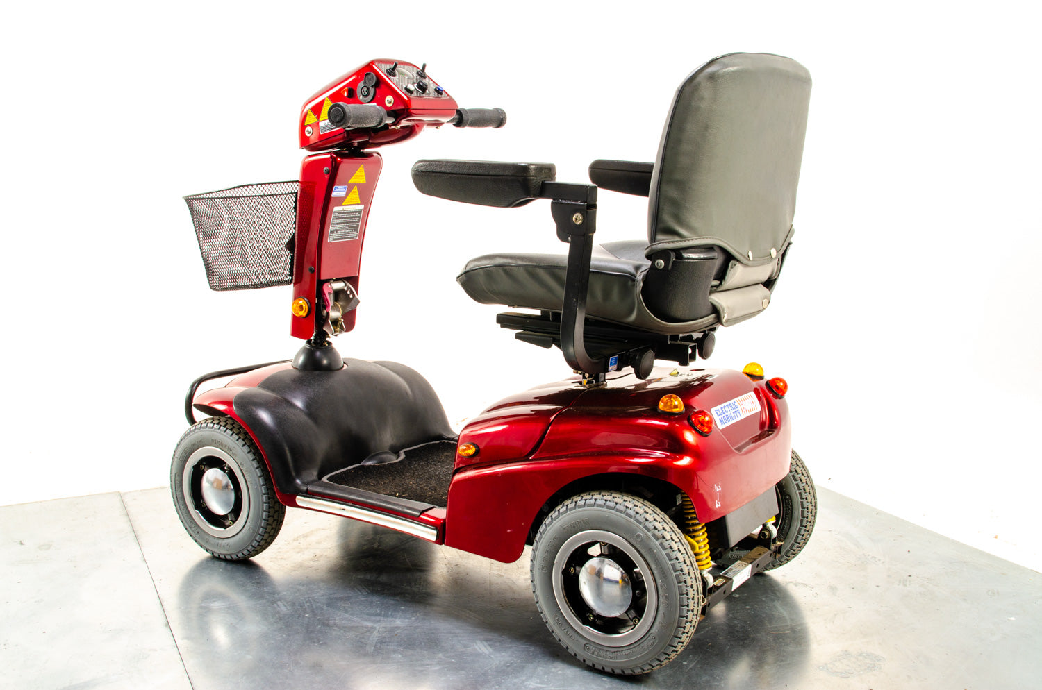 Rascal 388 All-Terrain Used Electric Mobility Scooter 6mph Road Pavement Suspension Red 03687