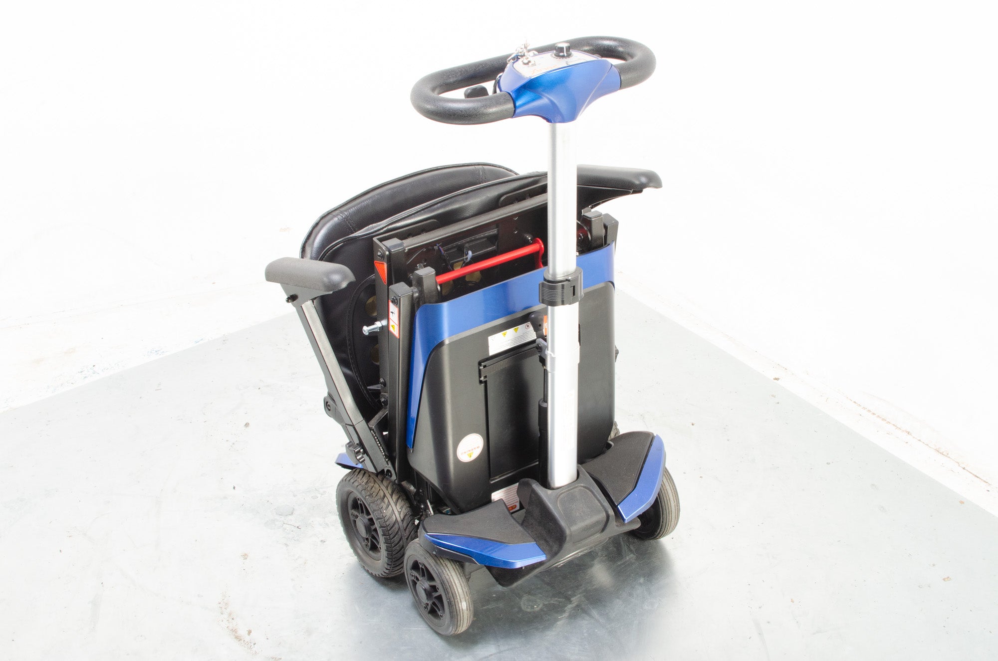 2019 Monarch Smarti 4mph Remote Auto Folding Mobility Scooter Blue Secondary image