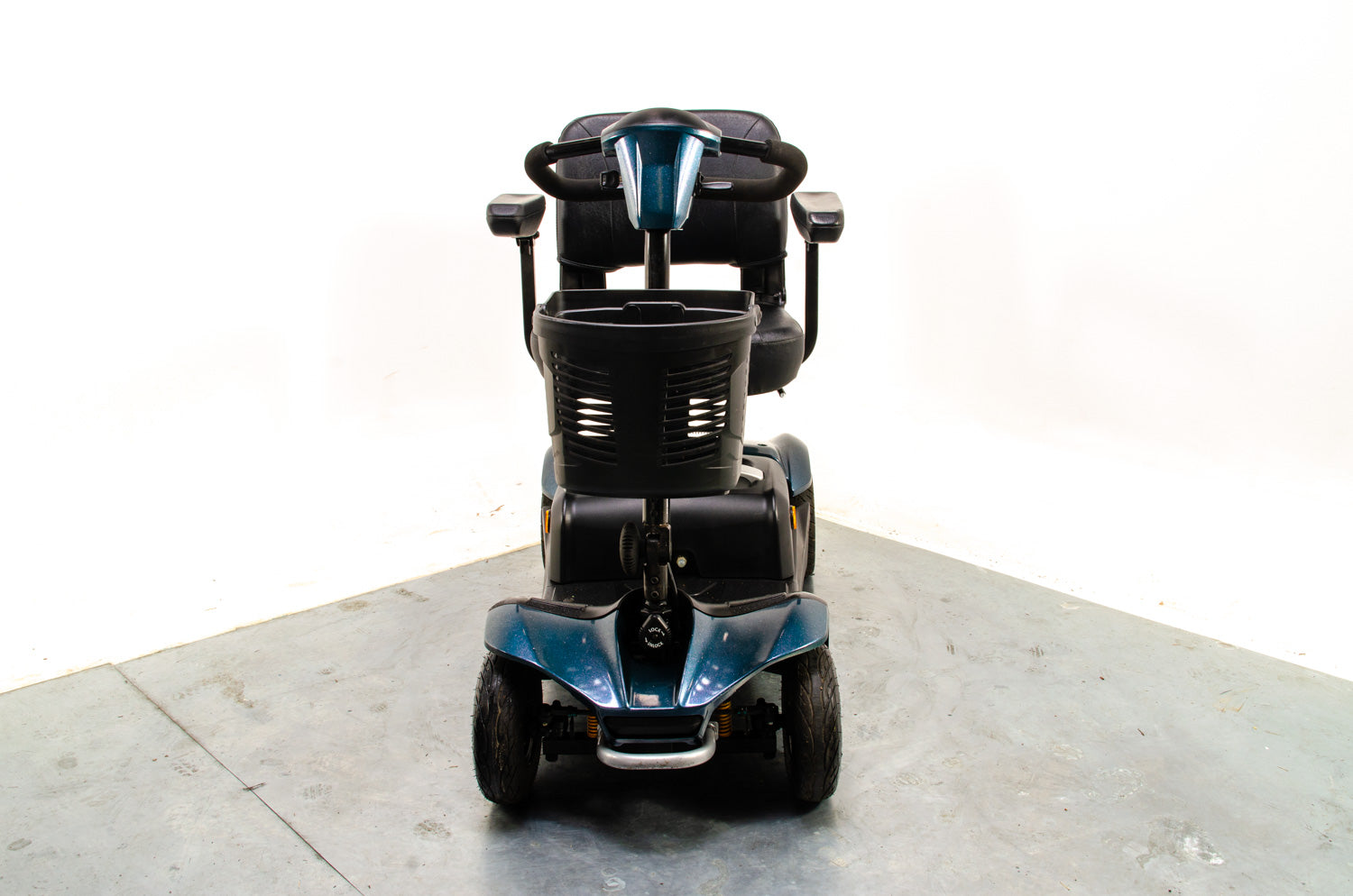 Rascal Vista DX Used Electric Mobility Scooter Transportable Heavy Duty Folding Suspension Oxford Blue