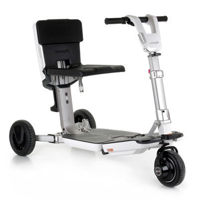 Moving Life ATTO Folding Electric Mobility Scooter Lightweight Lithium 4mph White