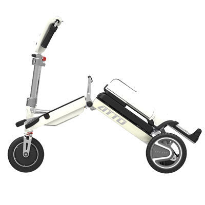Moving Life ATTO Folding Electric Mobility Scooter Lightweight Lithium 4mph White