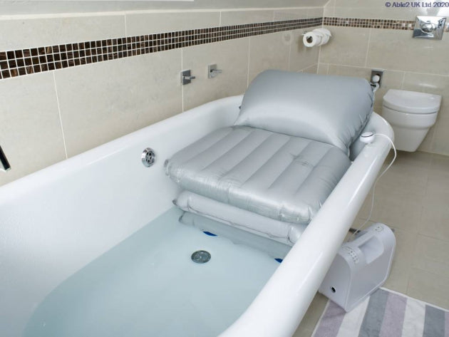 MANGAR Inflatable Bath Cushion Comfy Transportable Bath Lift Secondary image