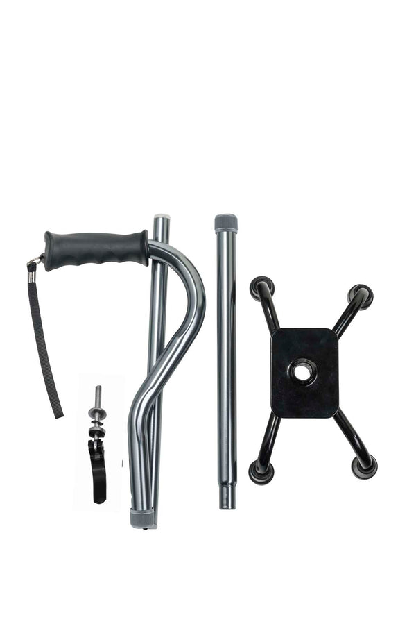 Folding Quad Cane Adjustable Heith Self Standing Walking Stick Drive Devilbiss