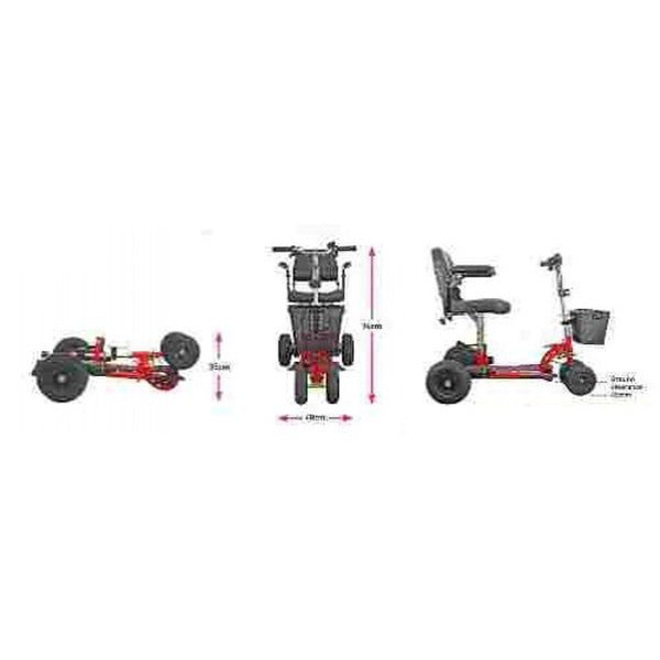 SupaScoota XL Sport Transportable Mobility Scooter Trike All-Terrain Folding