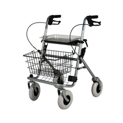 Safety Walker 4 Wheel Rollator with Seat and Removable Basket