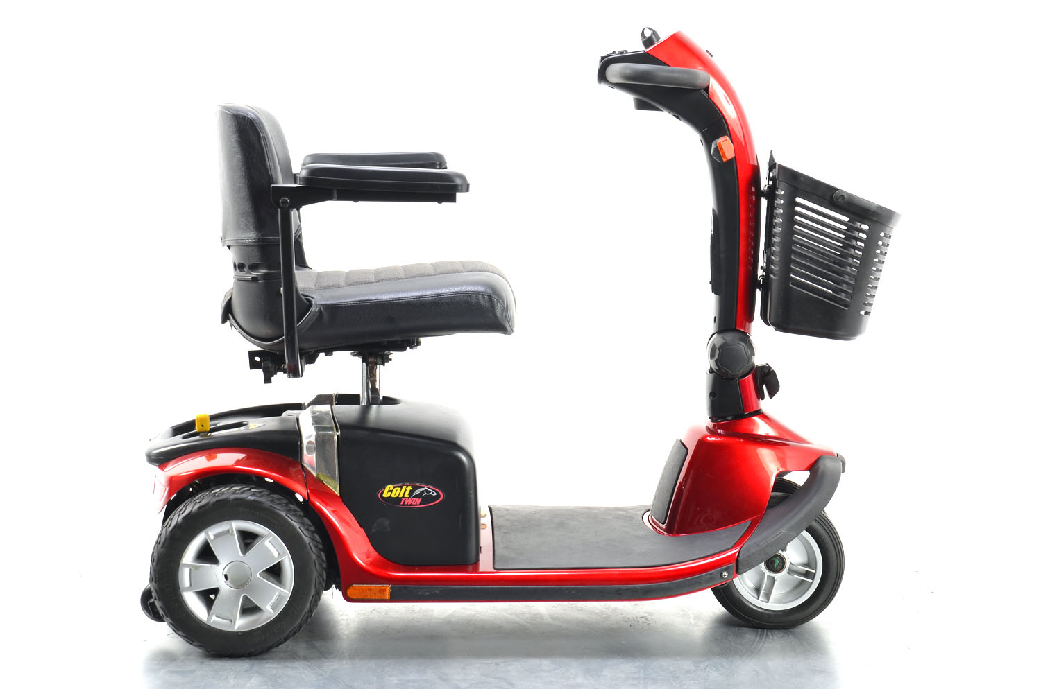 Pride Colt Twin 4mph Class 2 Mobility Scooter 3 Wheel in Red Secondary image