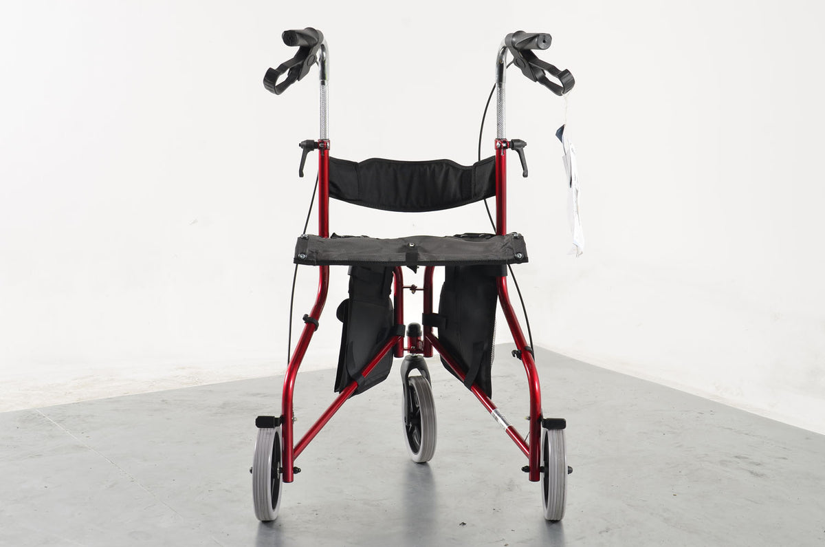 Lightweight Folding 3-Wheel Tri-Walker With Seat. Adjustable Handles. Brakes. Carry bag