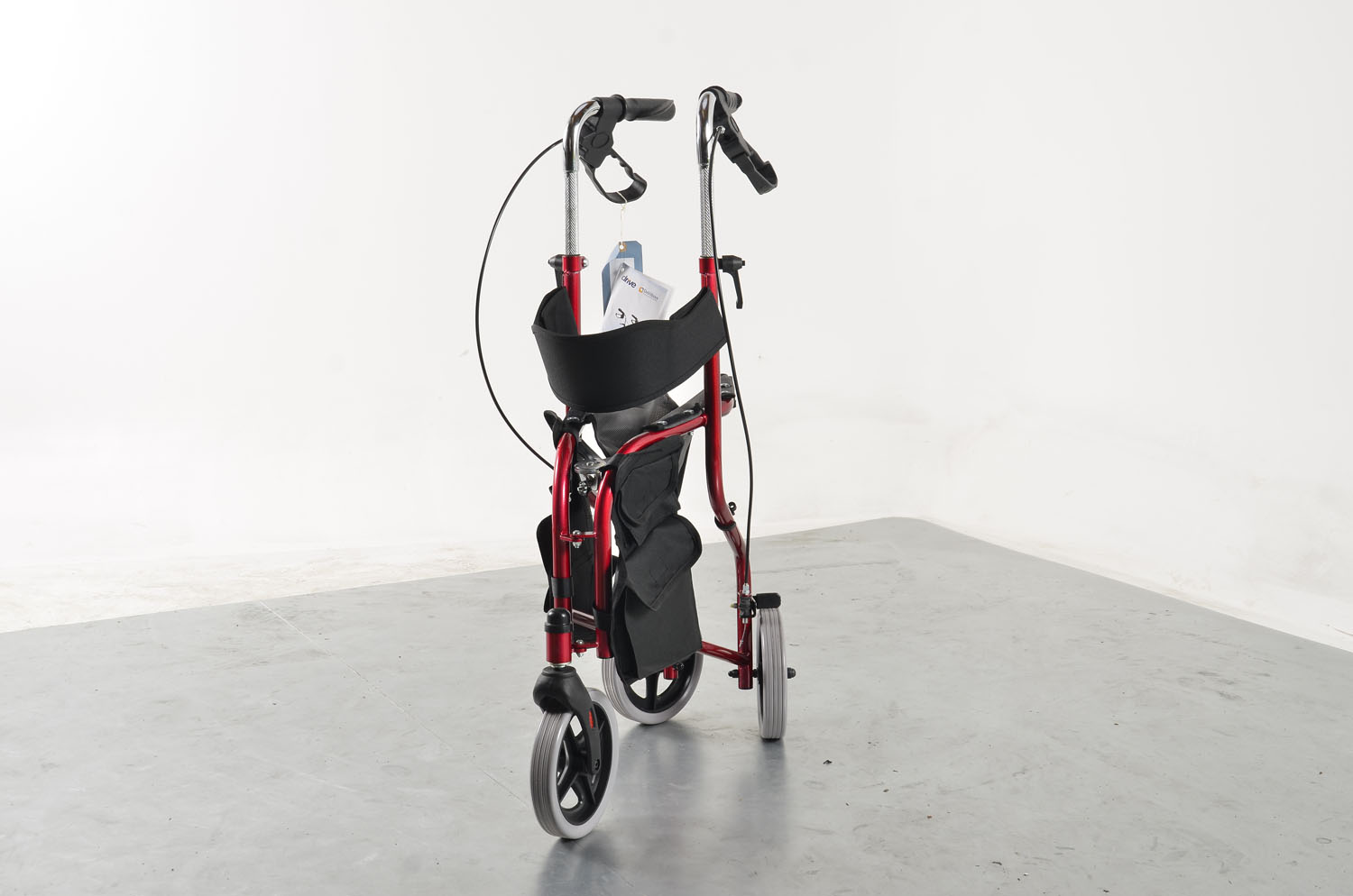 Lightweight Folding 3-Wheel Tri-Walker With Seat. Adjustable Handles. Brakes. Carry bag