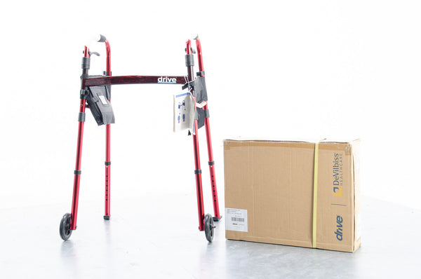 Ready Set Go Deluxe Folding Walker with Carry Bag Mobility Frame 2 Wheels