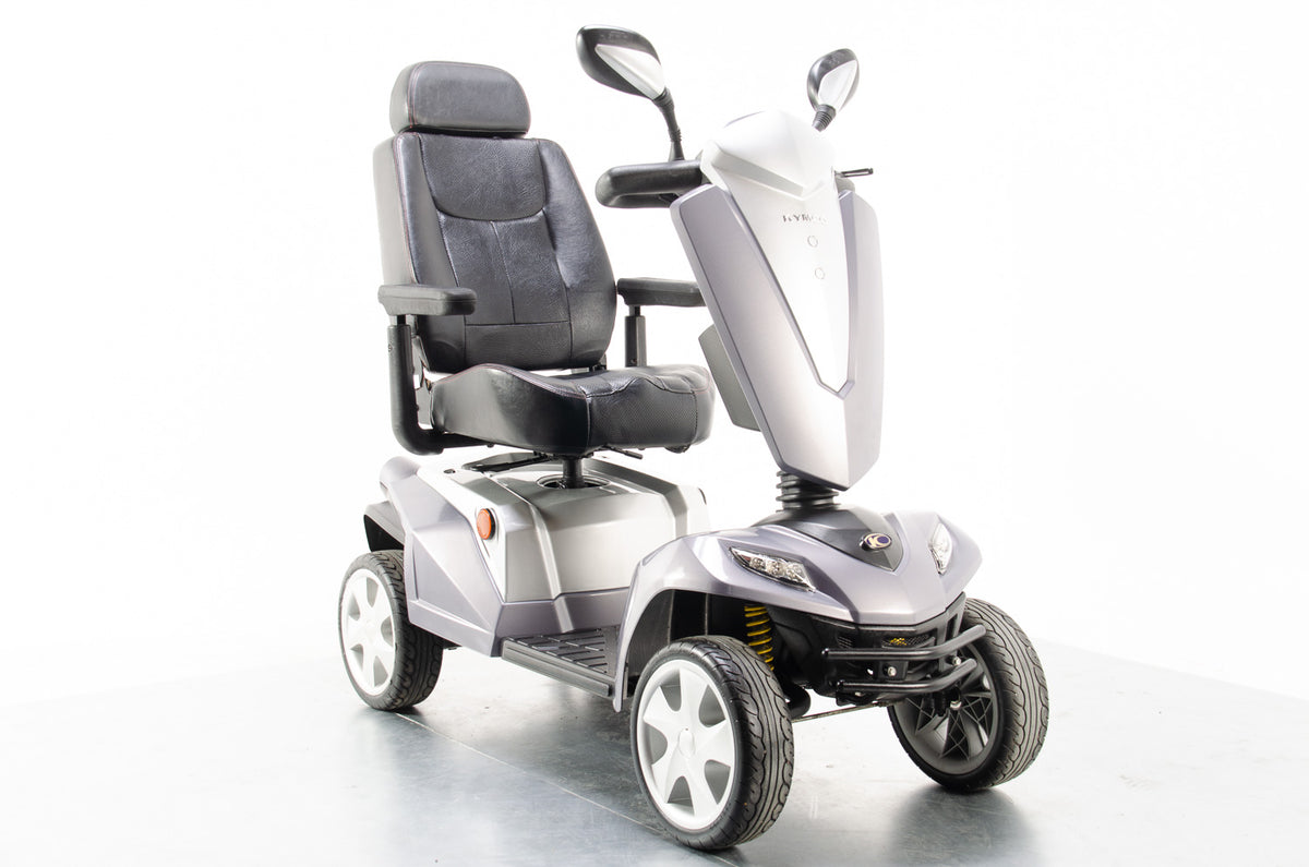 Kymco Maxer 8mph Large All Terrain Mobility Scooter in Metallic Grey Excellent Condition Main image