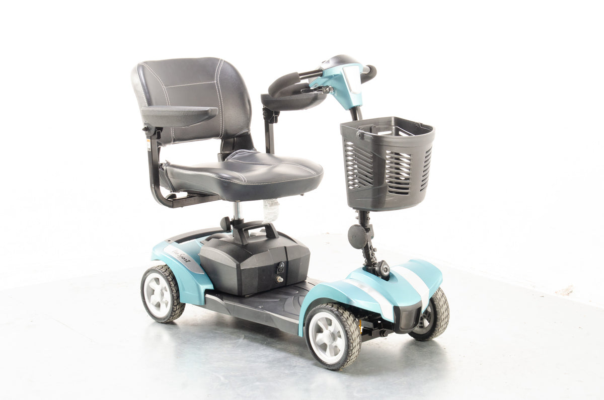 2019 Rascal Veo Sport 4mph Transportable Electric Mobility Boot Scooter with Suspension in Aquamarine