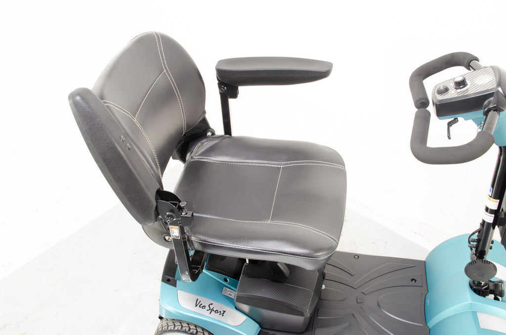 2019 Rascal Veo Sport 4mph Transportable Electric Mobility Boot Scooter with Suspension in Aquamarine
