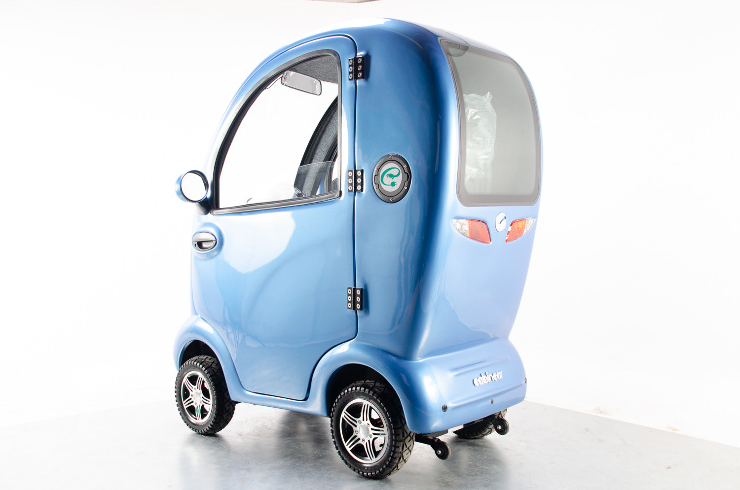 New Cabin Car Mk2 from Scooterpac Large 4 Wheel Covered Scooter Car 8mph Class 3 Road Legal in Blue