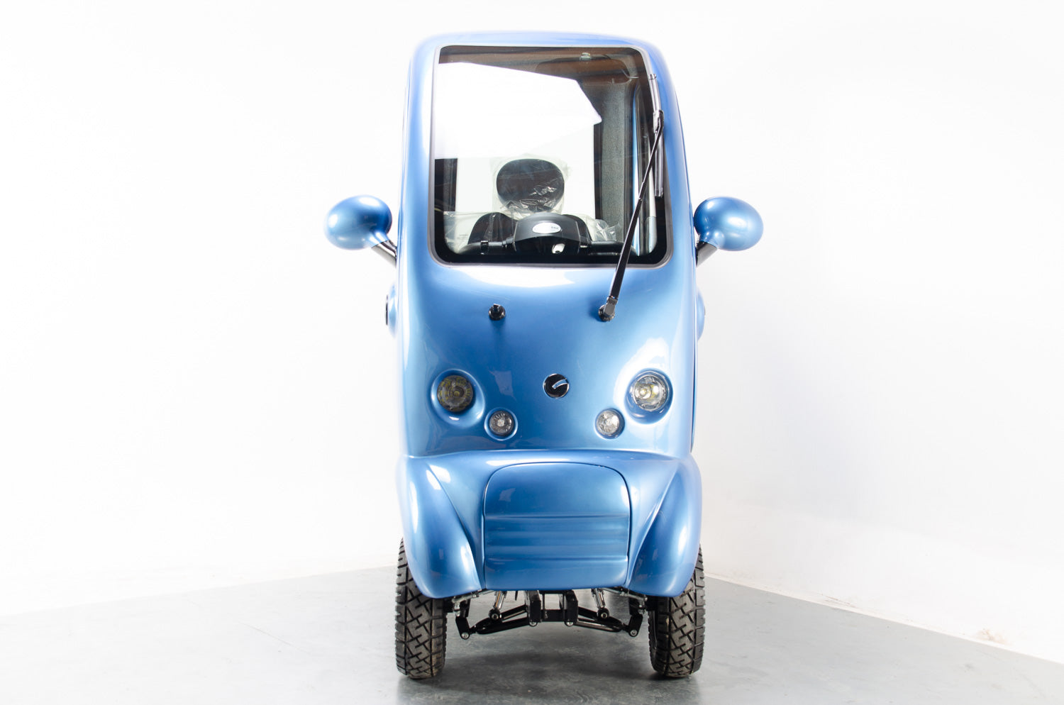 New Cabin Car Mk2 from Scooterpac Large 4 Wheel Covered Scooter Car 8mph Class 3 Road Legal in Blue