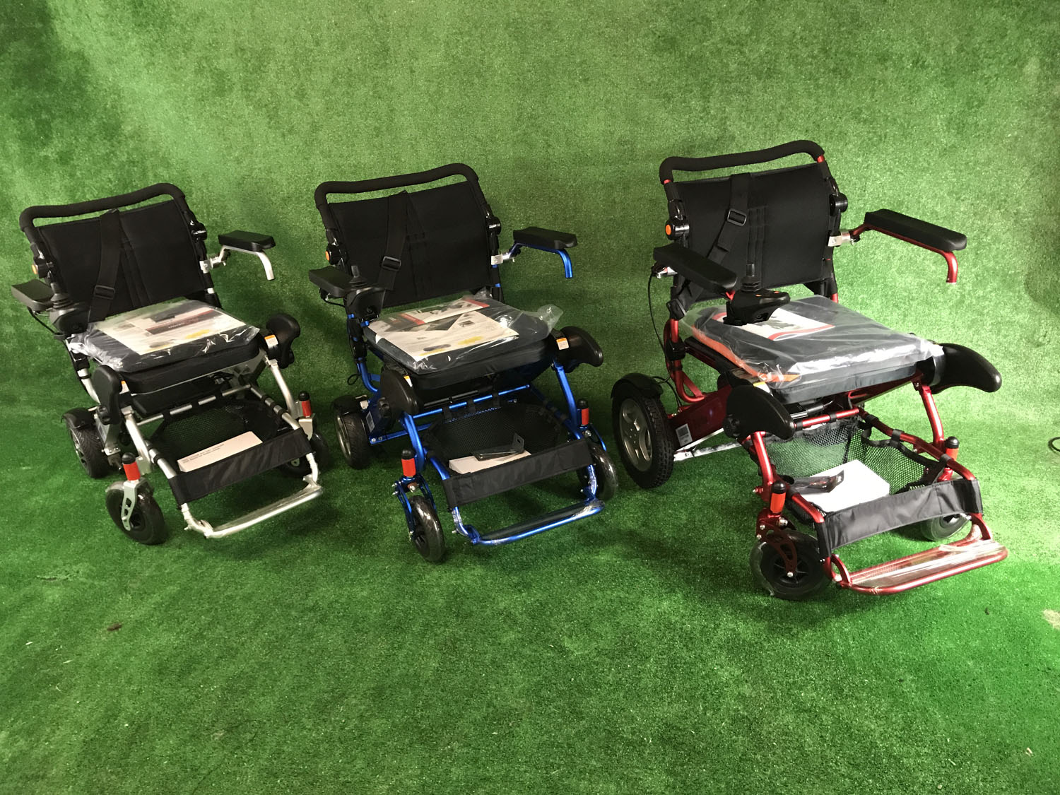New Motion Healthcare Foldalite Folding Light Weight Powerchair - Electric Wheelchair