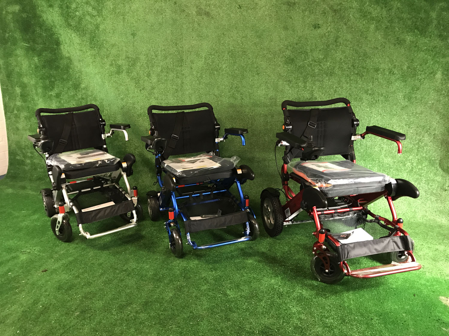 New Motion Healthcare Foldalite Folding Light Weight Powerchair - Electric Wheelchair