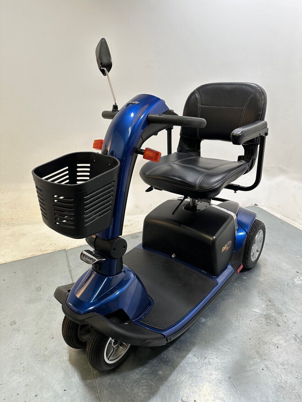 Pride Colt Twin Used Electric Mobility Scoter Transportable Trike Pavement Travel Blue 13585