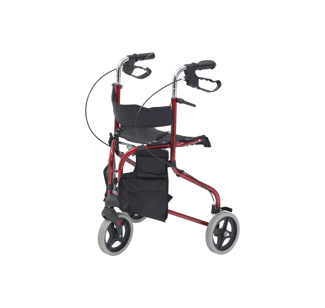 Lightweight Folding 3-Wheel Tri-Walker With Seat. Adjustable Handles. Brakes. Carry bag